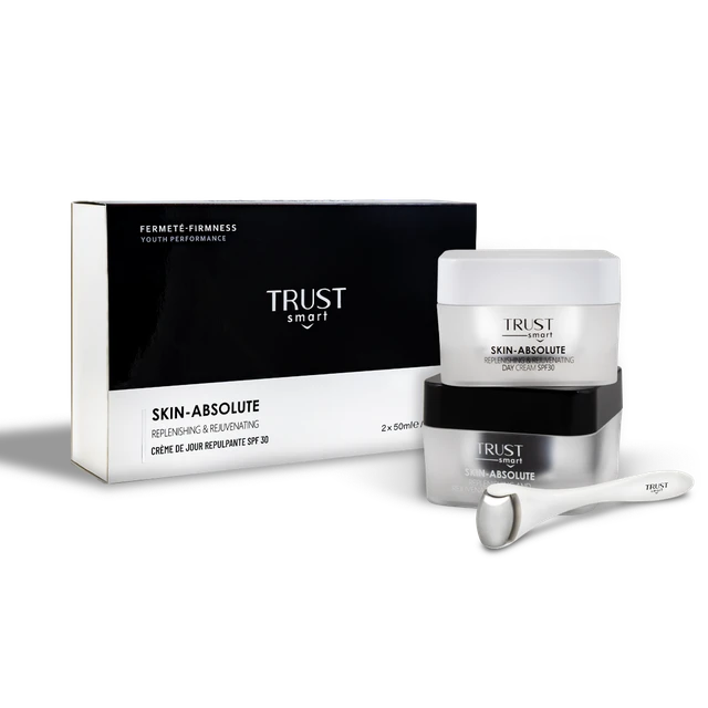 کیت جوانساز صورت تراست – Trust Face Rejuvenation Kit (کرم شب + کرم روز + گواشا رایگان)